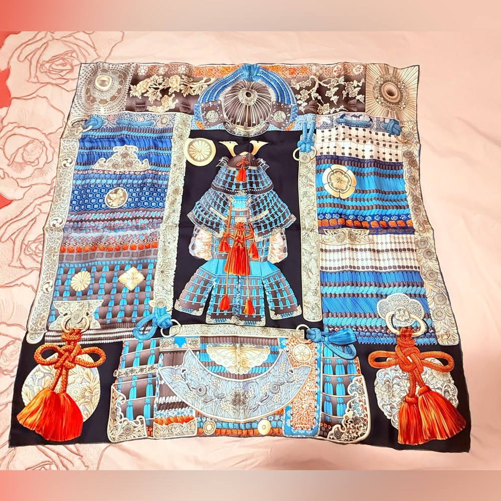 Elegant Silk Scarf with Intricate Design